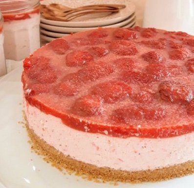 Cheesecake φράουλας